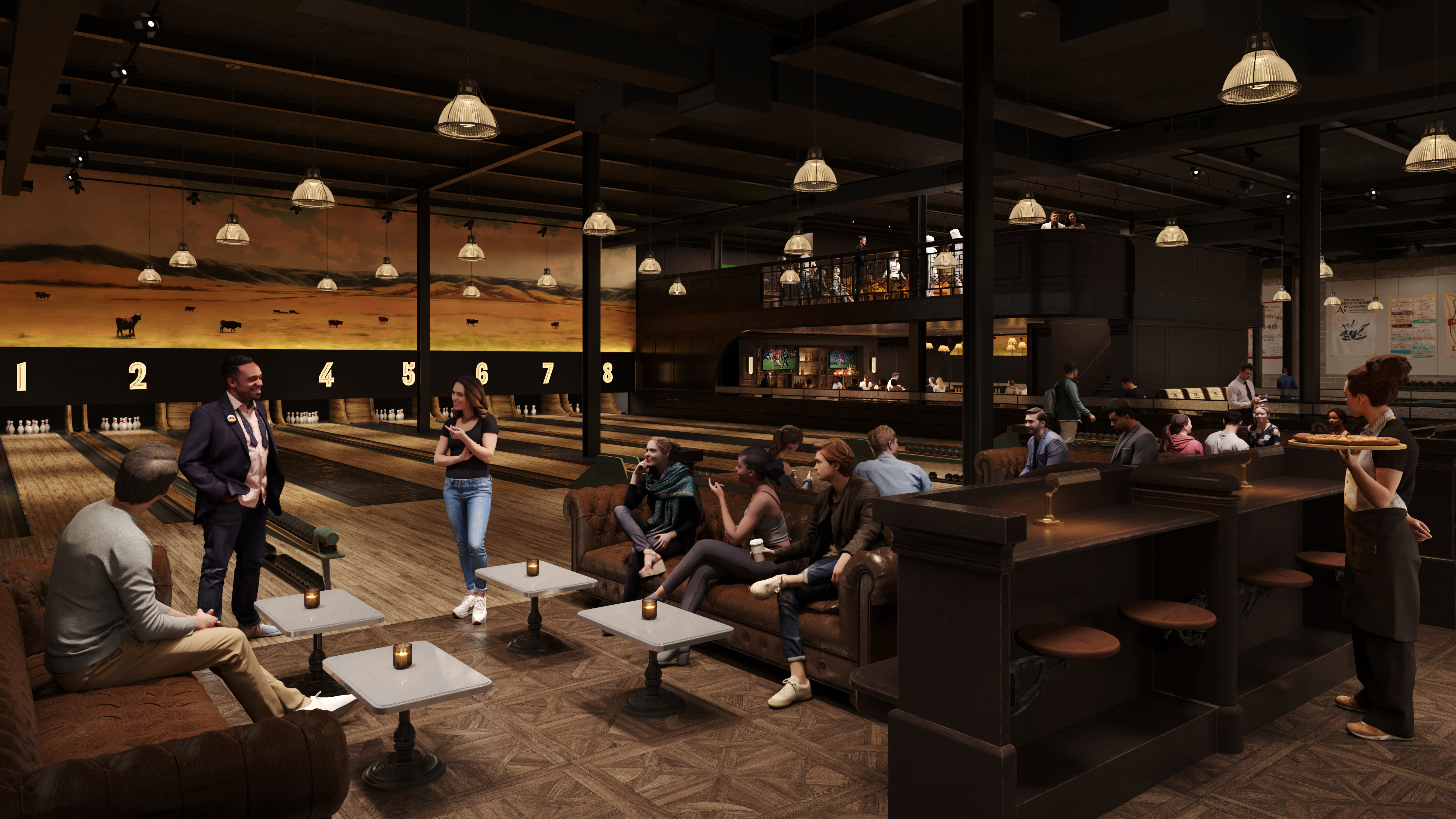 a group of people in a room