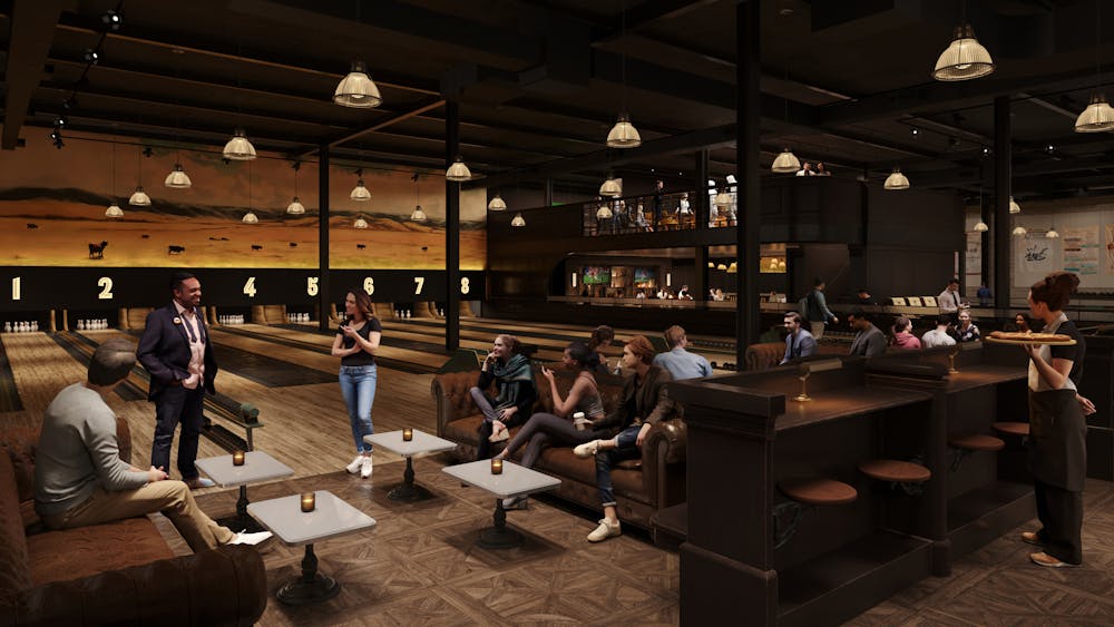 a group of people in a room