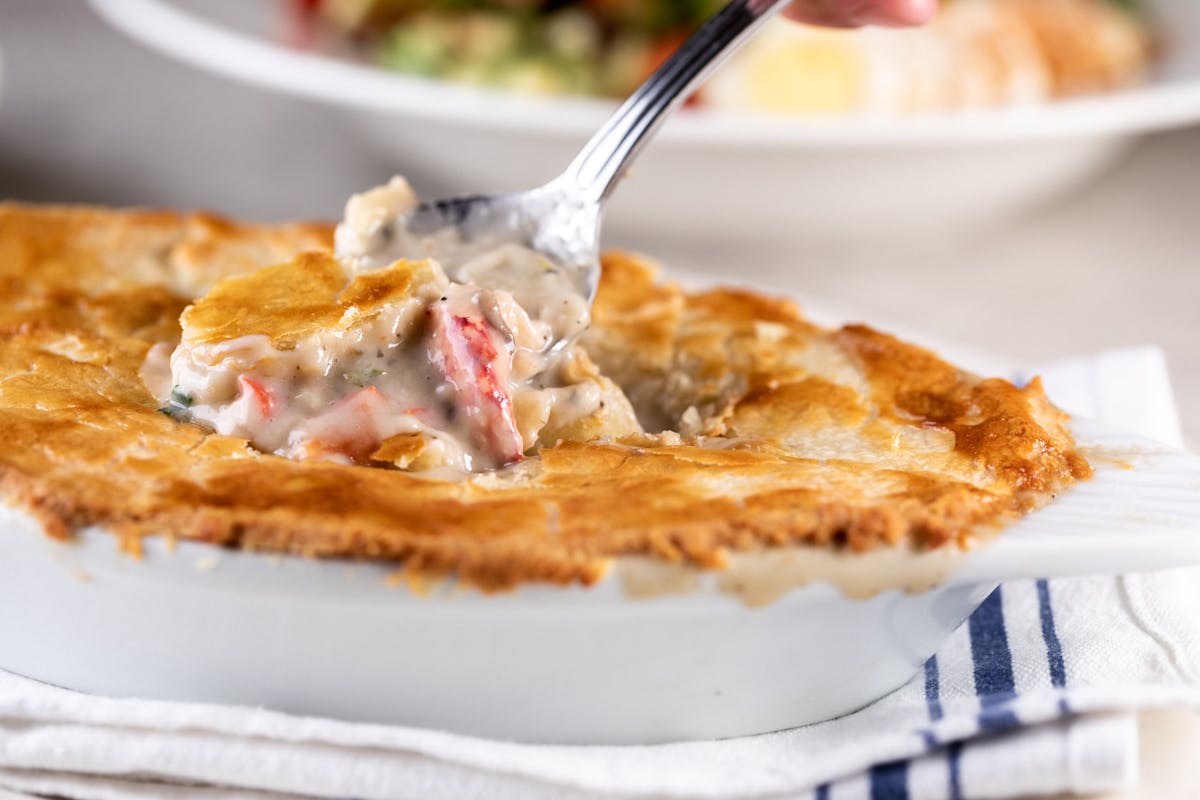 close up of Lobster Pot Pie