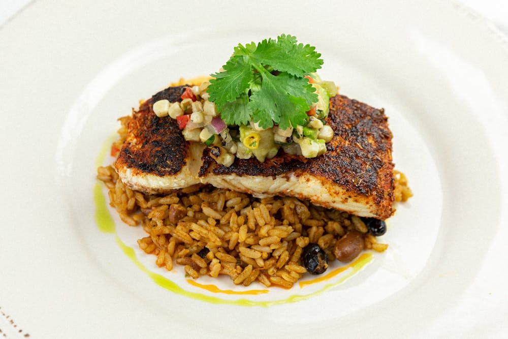 Swordfish on Chipotle Dirty Rice