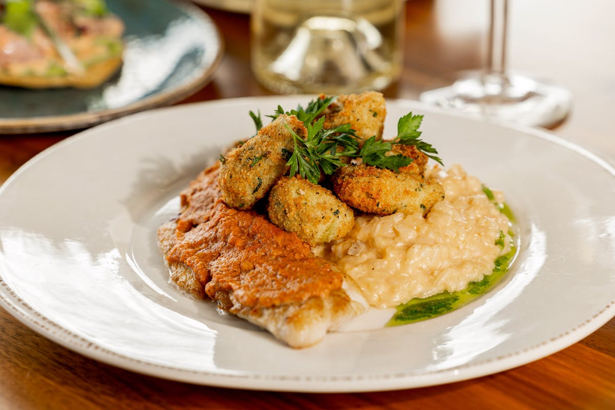 a plate of food on a table