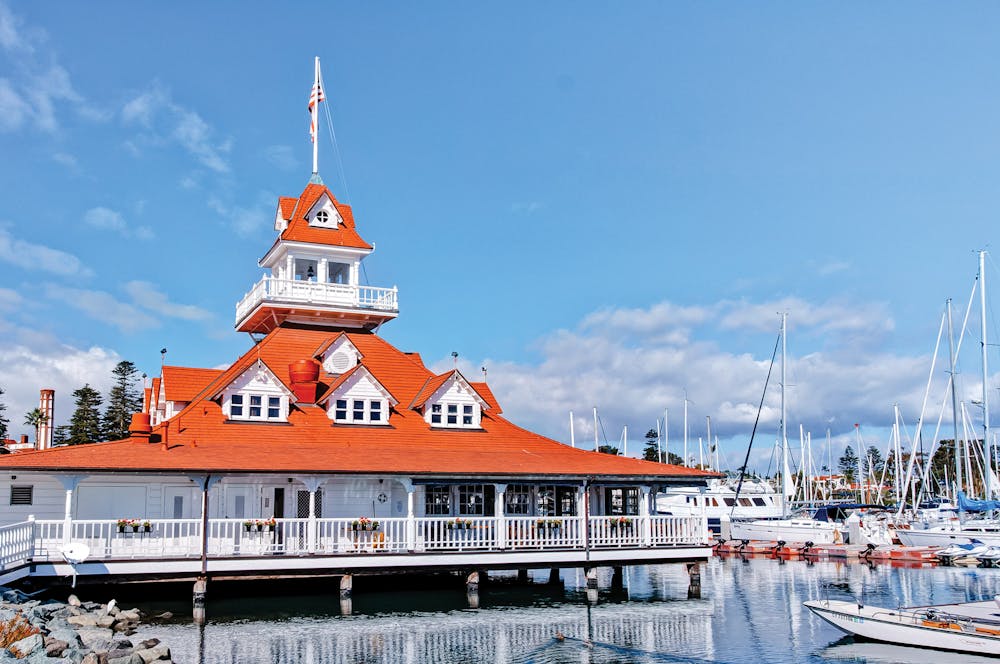Bluewater Coronado exterior shot of location on the water