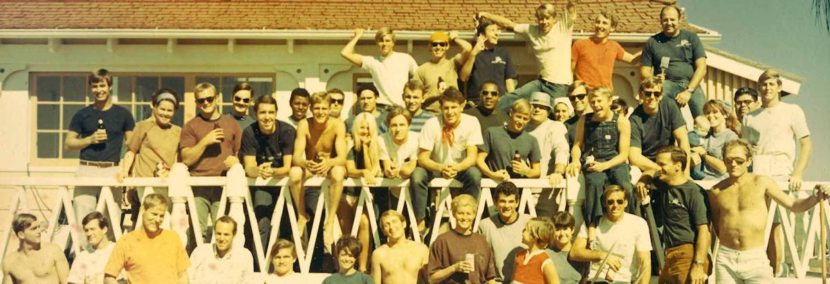 a group of people posing for a photo