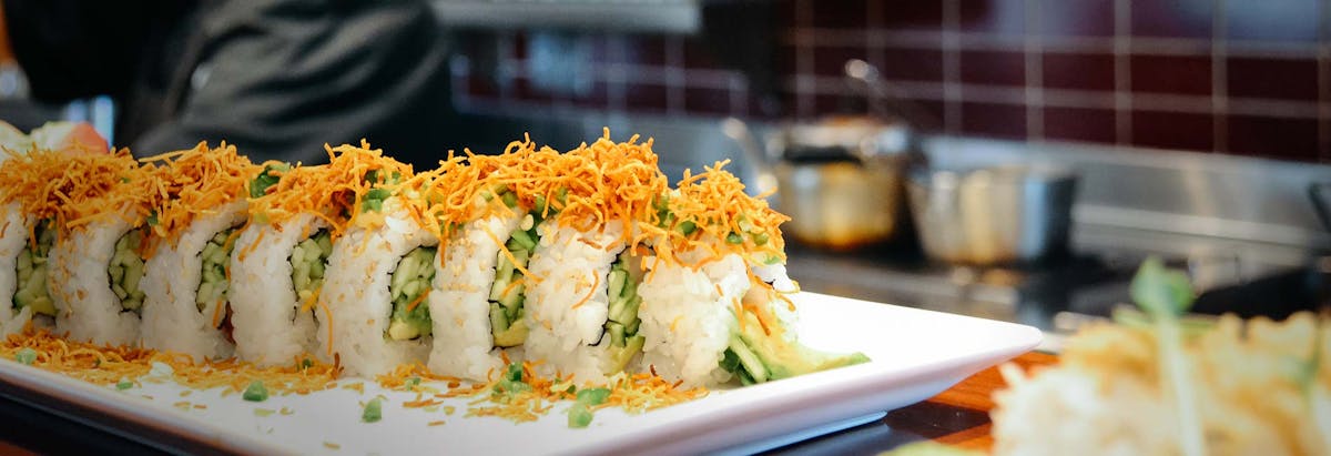 a plate of food on a table