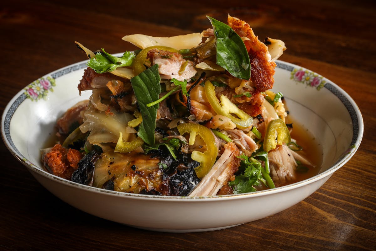 a bowl of food on a plate