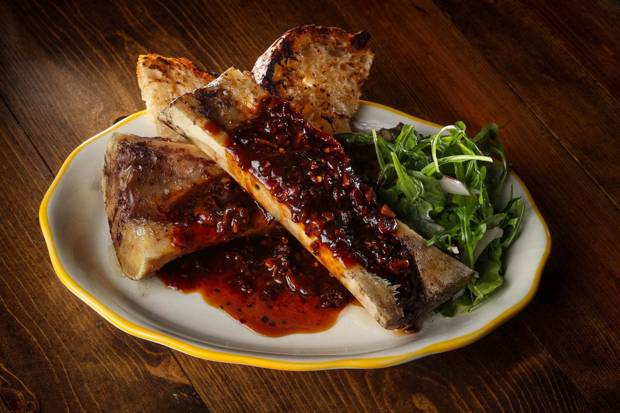 a plate of food on a table