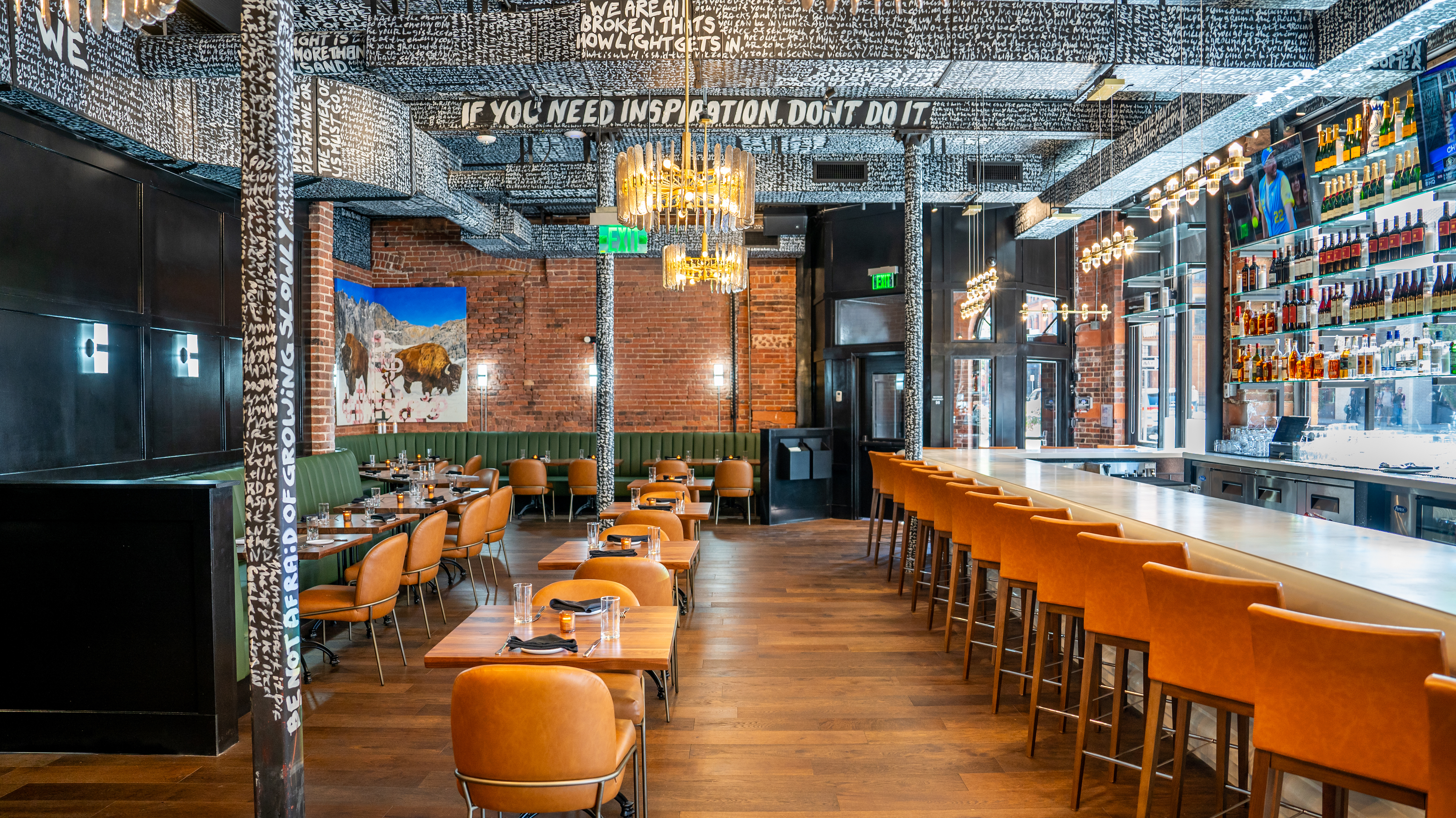 a chair sitting in front of a building
