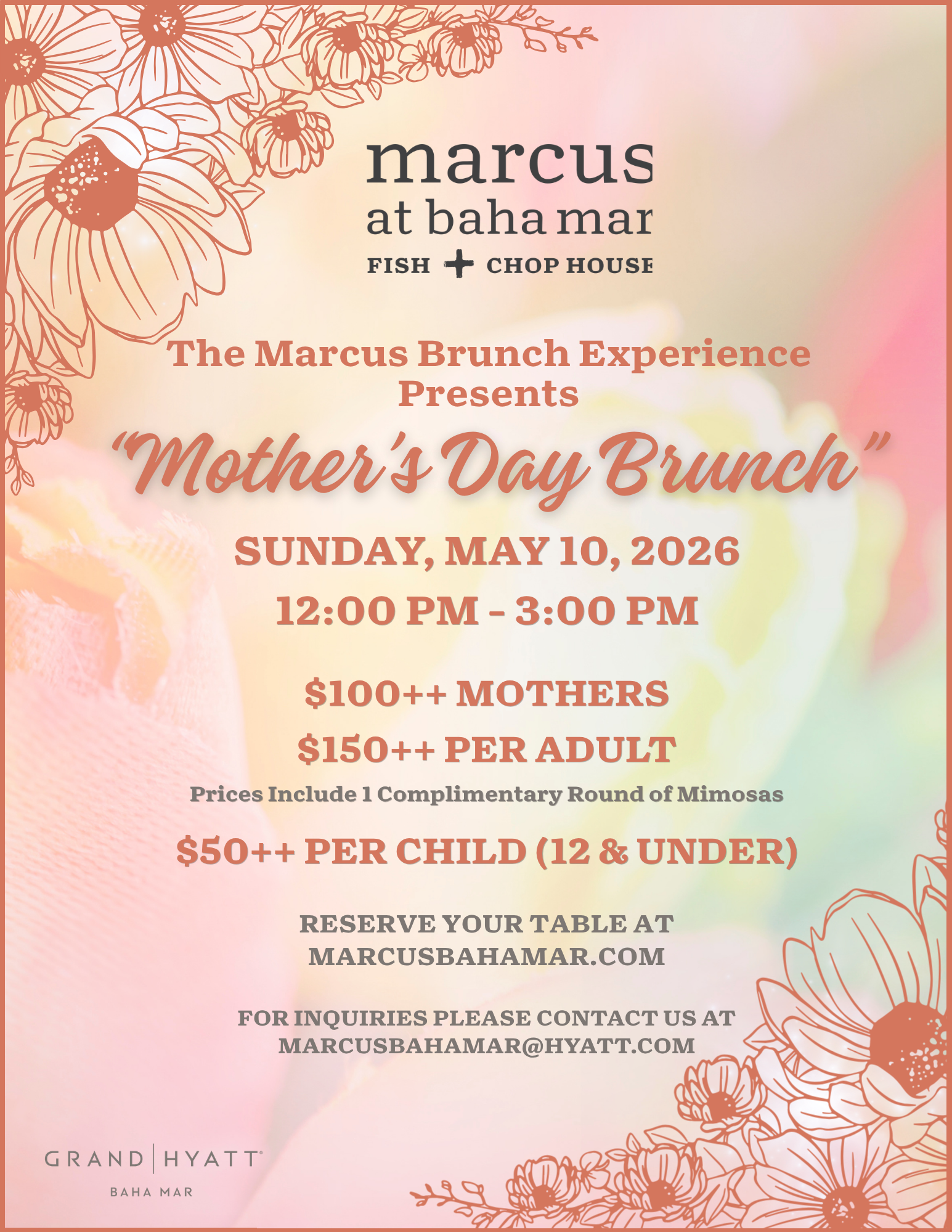 a poster for a brunch