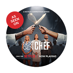 Image of web promo for As Seen On Netflix’s Next Gen Chef.