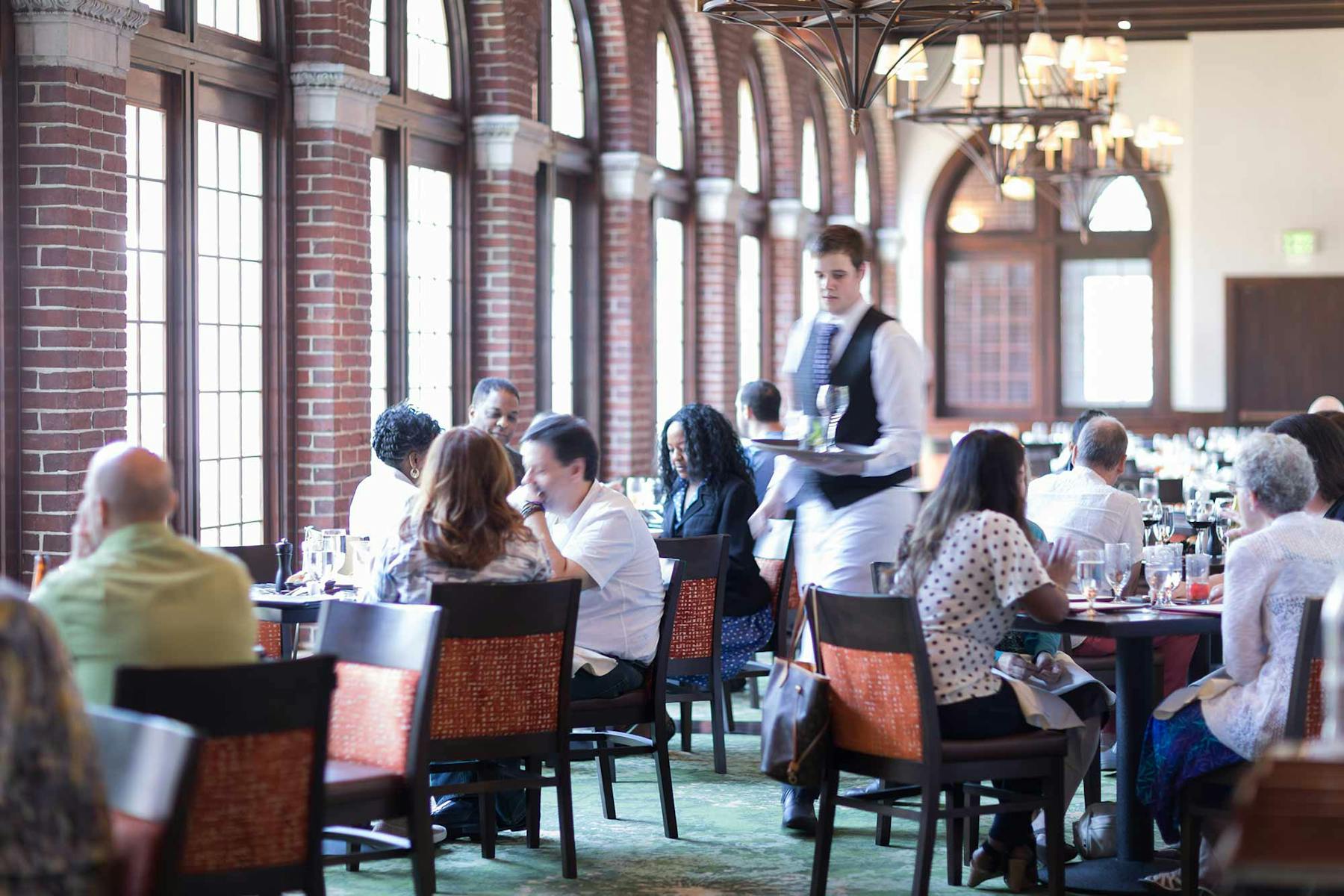 Lunch service in the American Bounty restaurant, on the campus of The Culinary Institute of America in Hyde Park, NY.