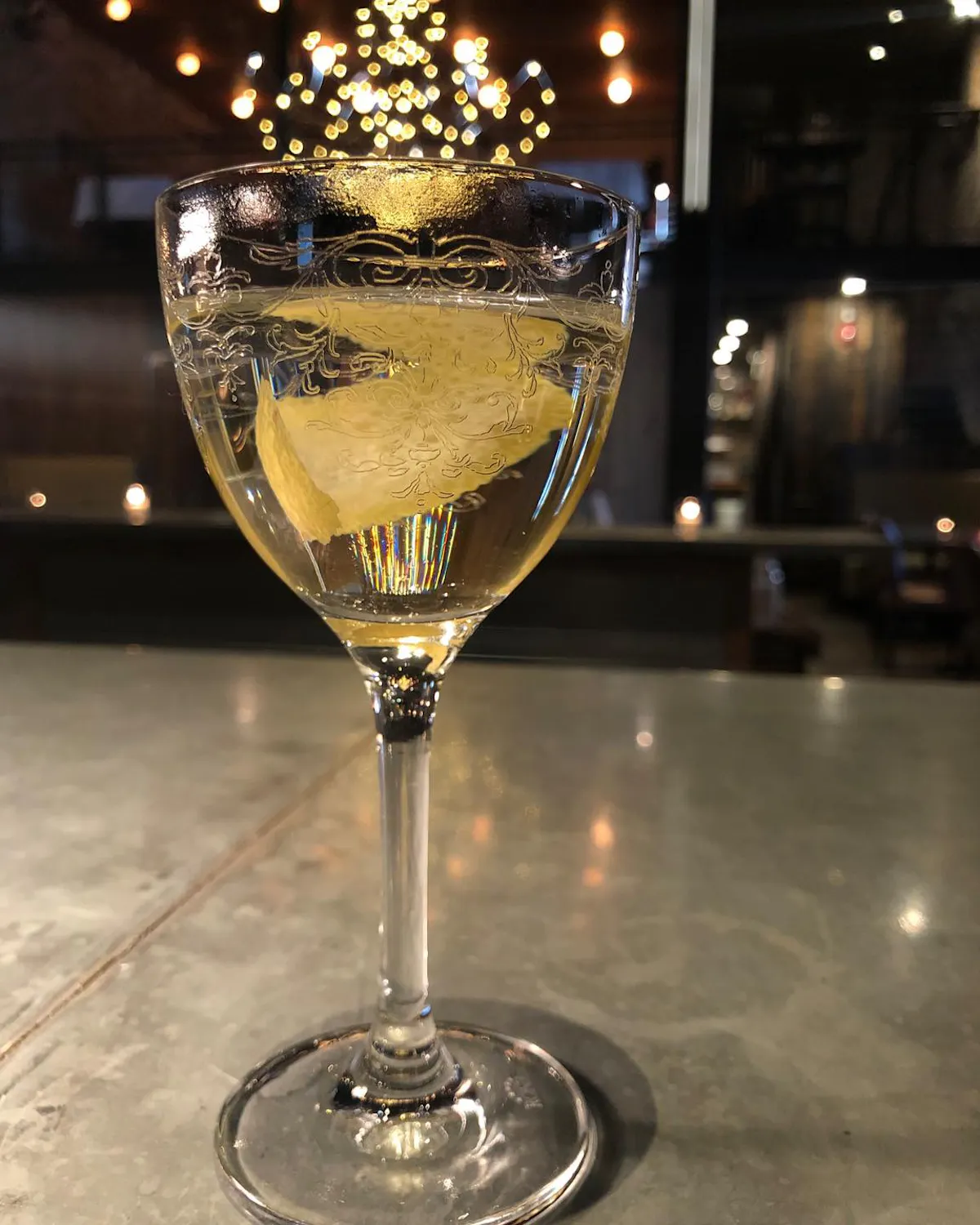 a glass of wine