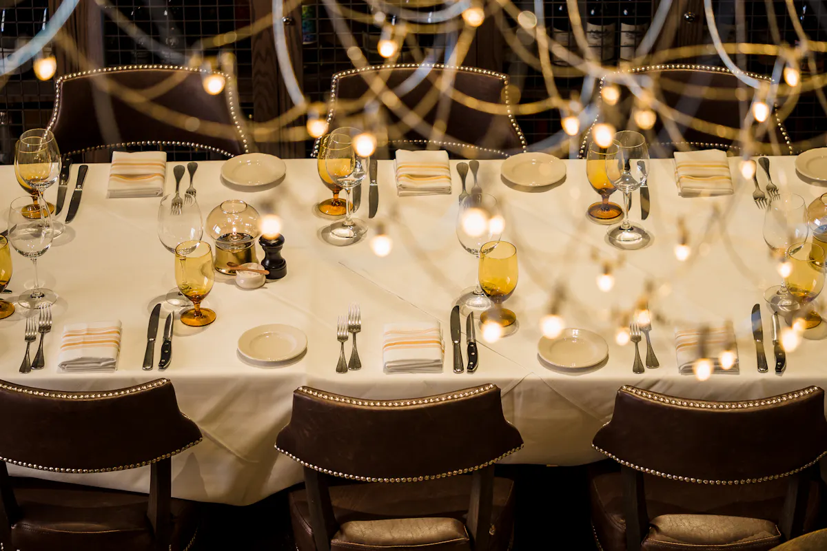 a table with wine glasses