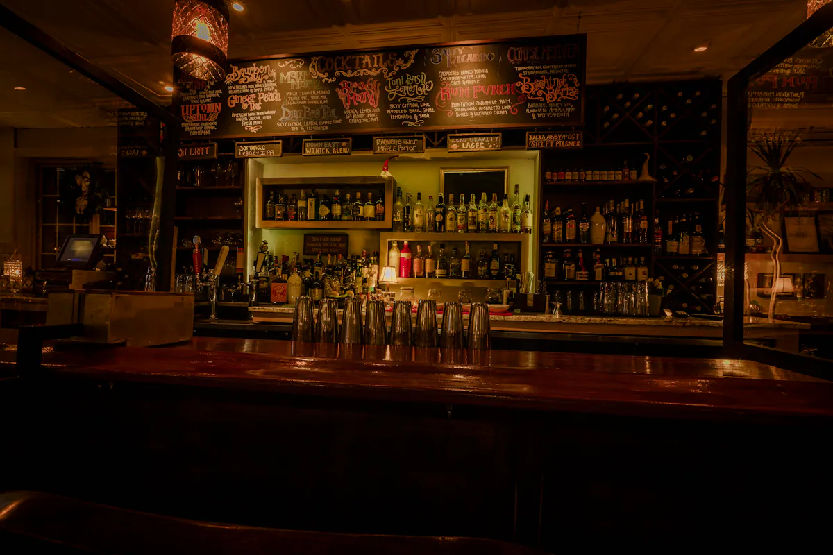 the bar
