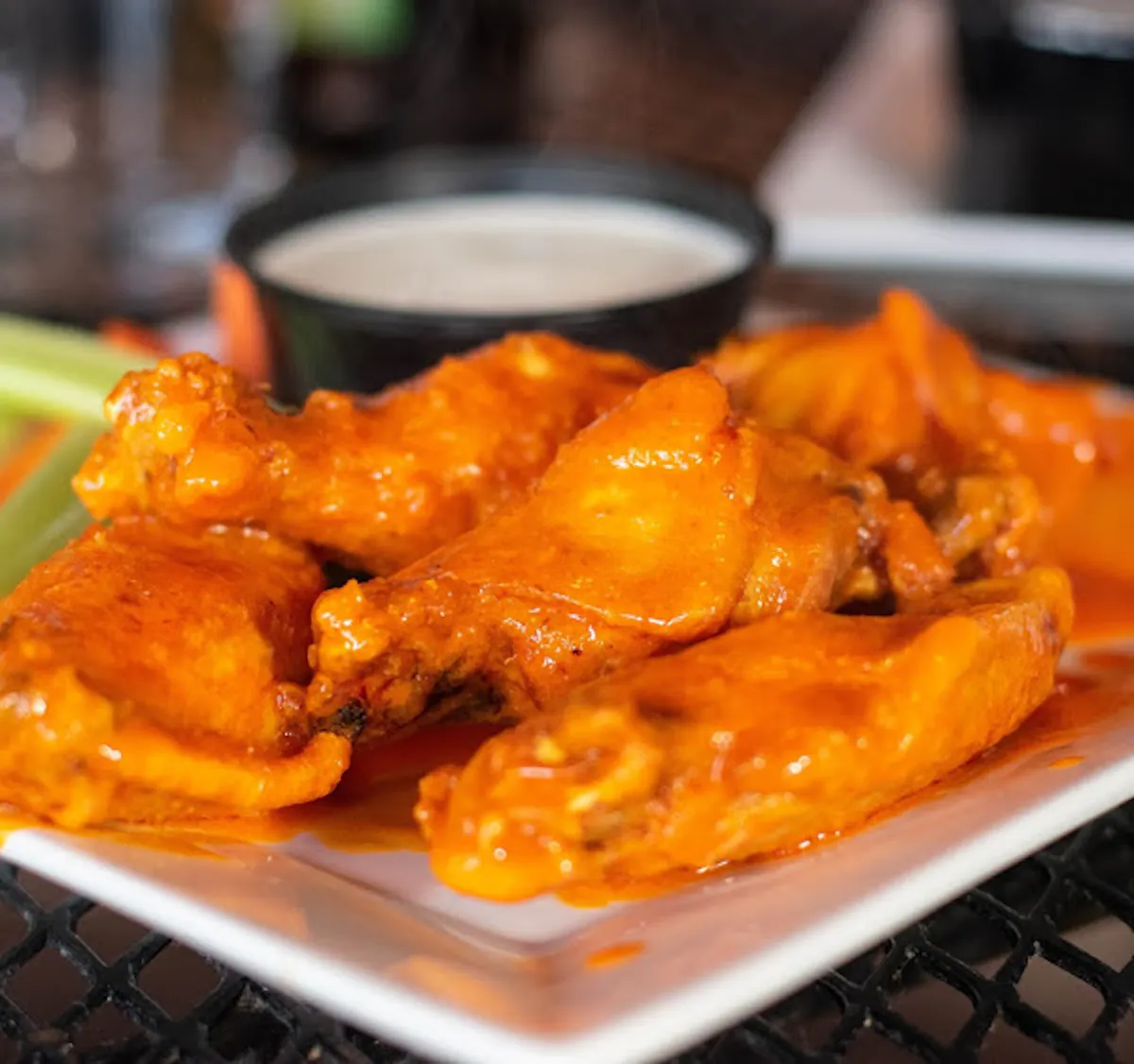 wings on a plate