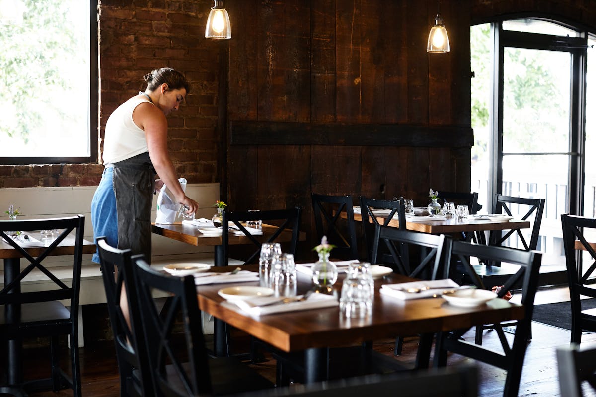 the dining space in the restaurant