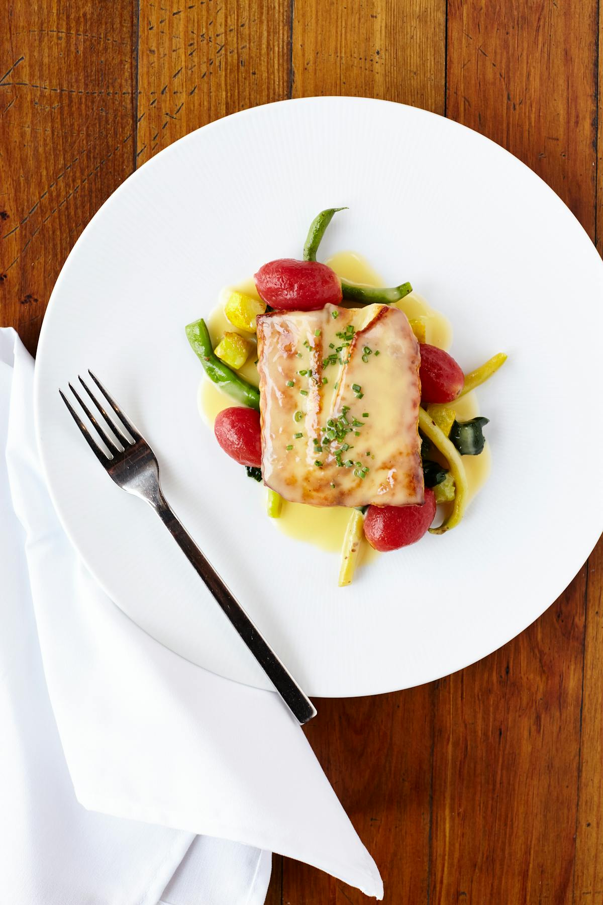 snapper over veggies