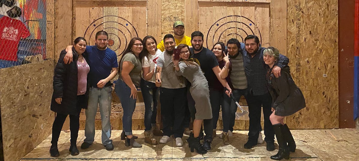 a group of people posing for a picture