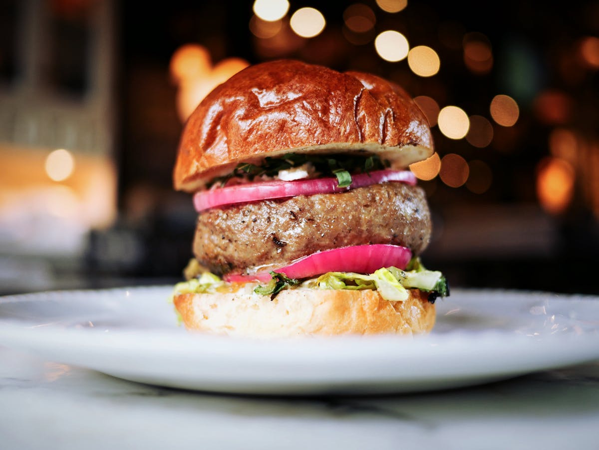 a close up of a sandwich on a plate