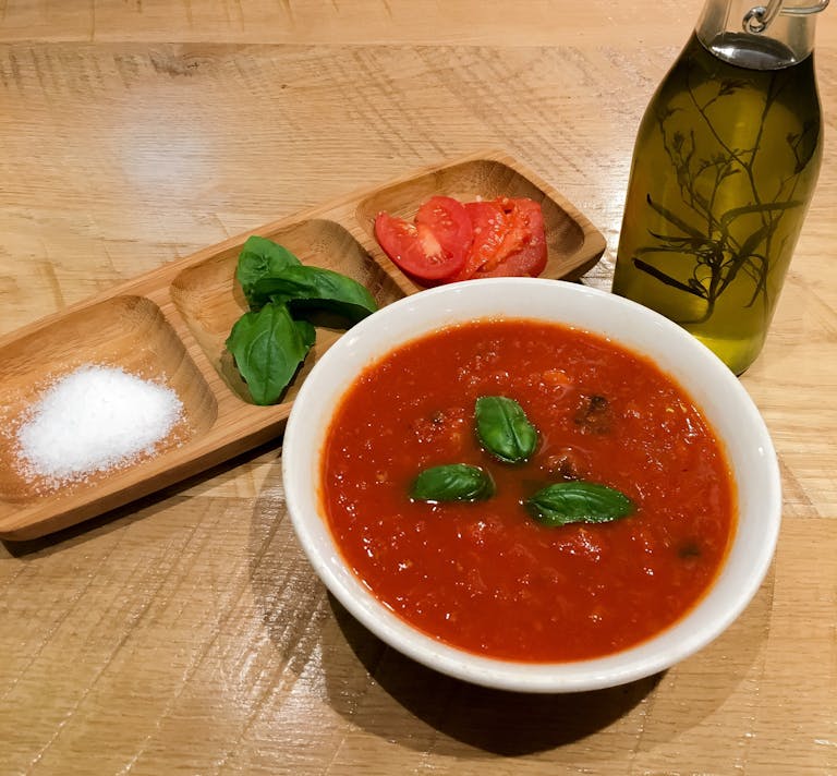 a bowl of food on a table