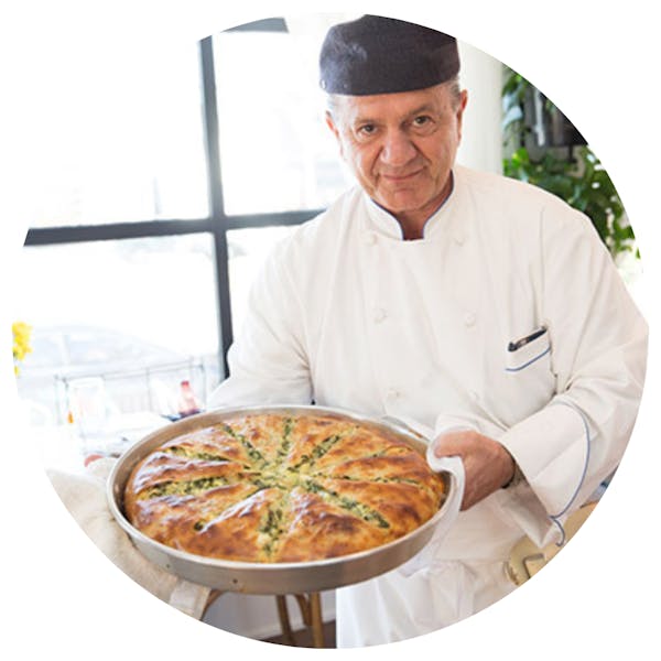 a man holding a plate of food