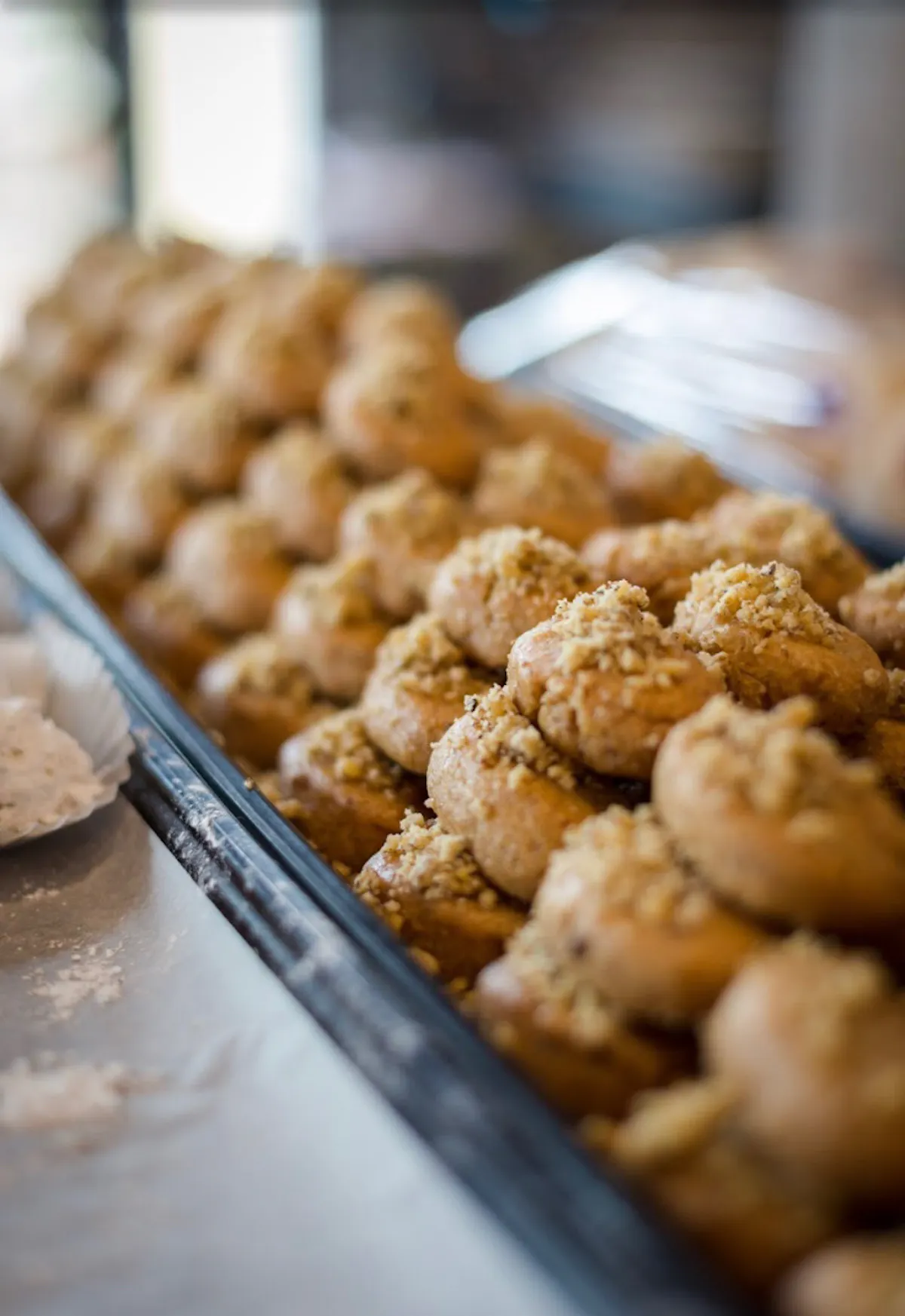 a close up of a tray of food