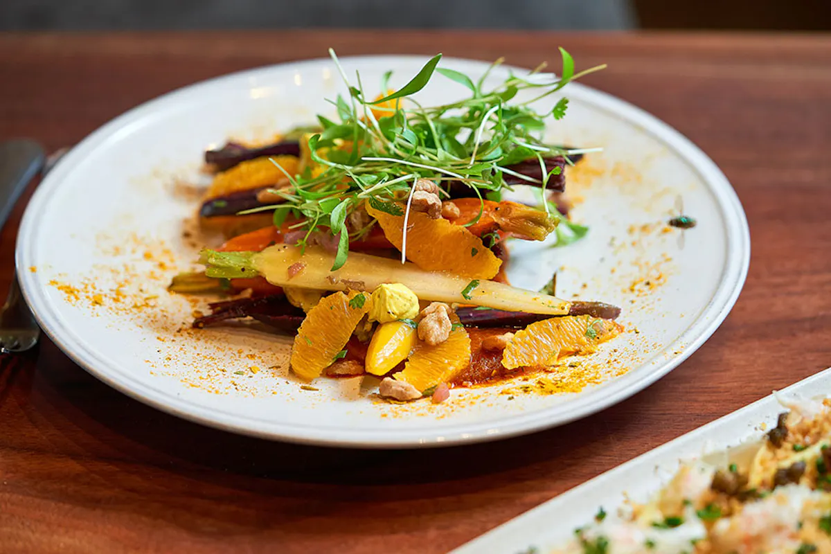 a plate of food on a table