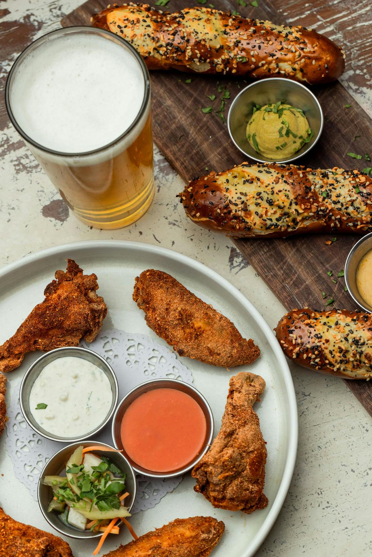 a bunch of food on a plate