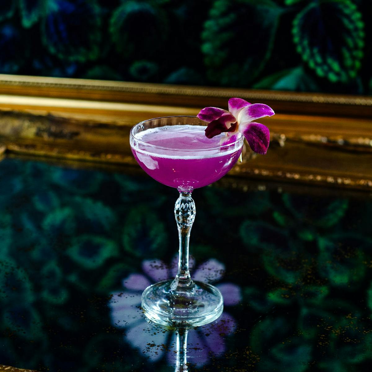 a close up of a wine glass