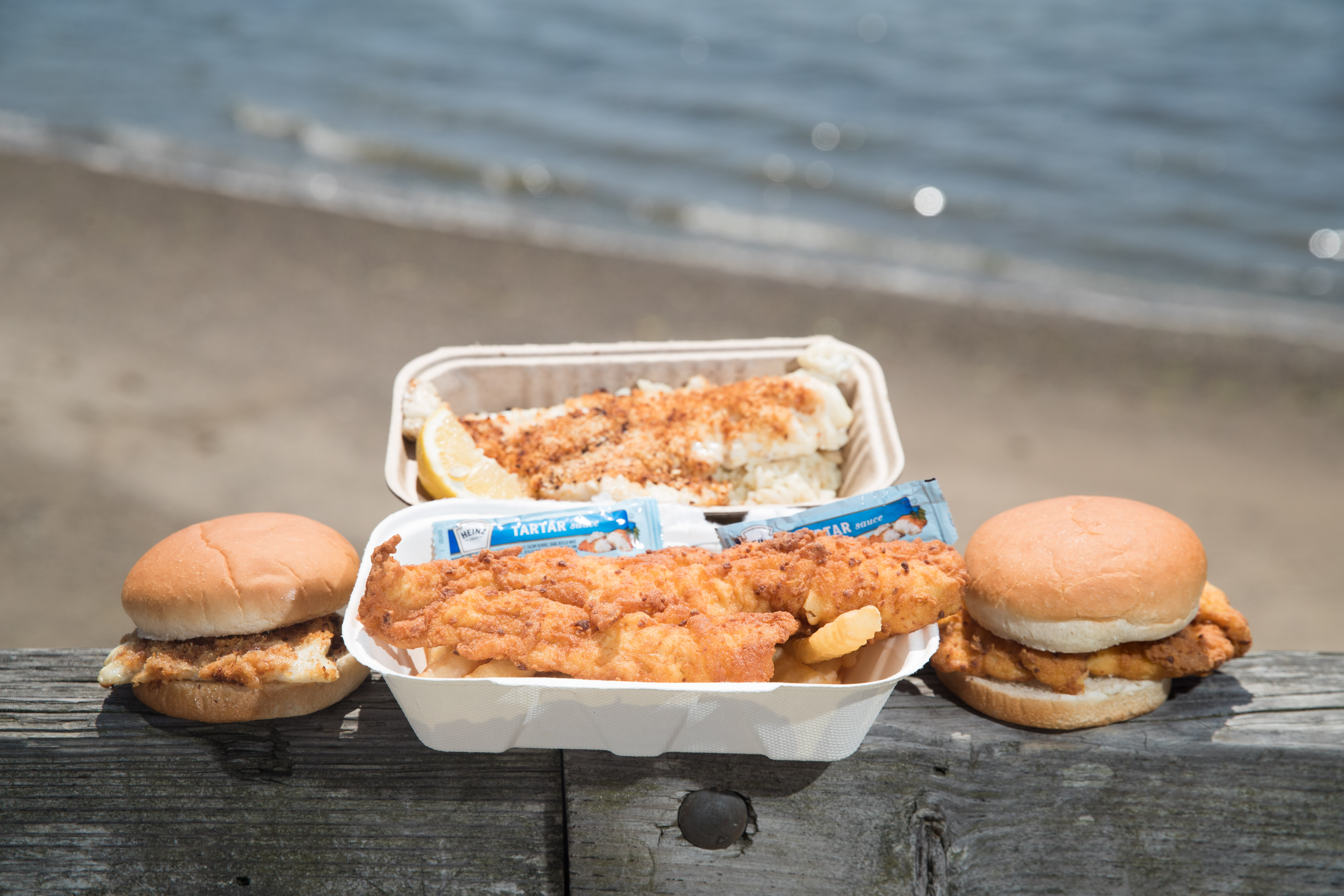 a close up look to a box with wings