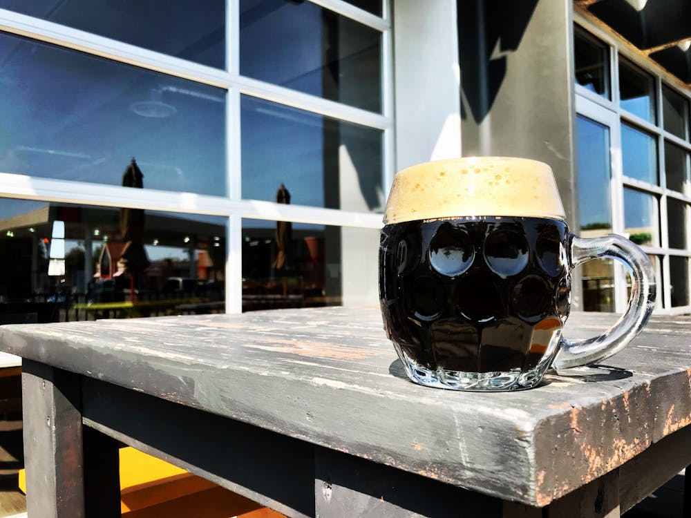 a cake sitting on top of a building