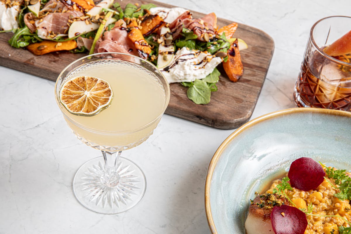 a plate of food on a table