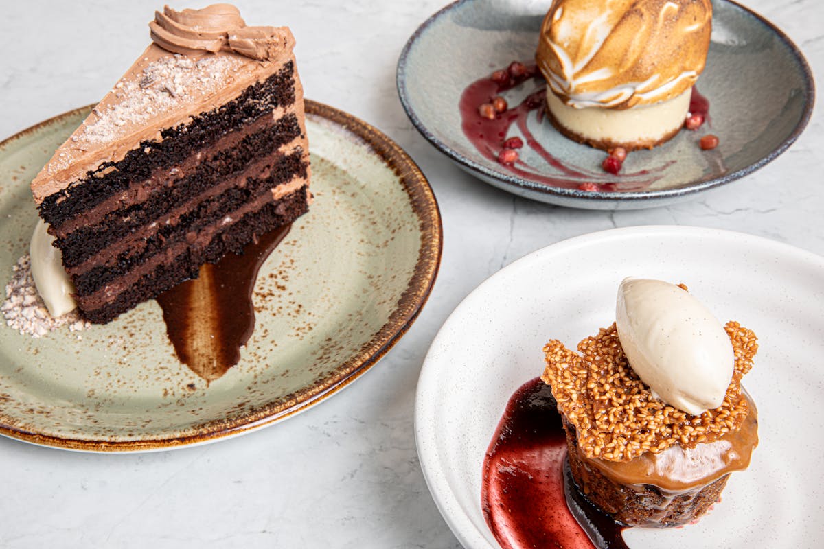 a piece of chocolate cake on a plate