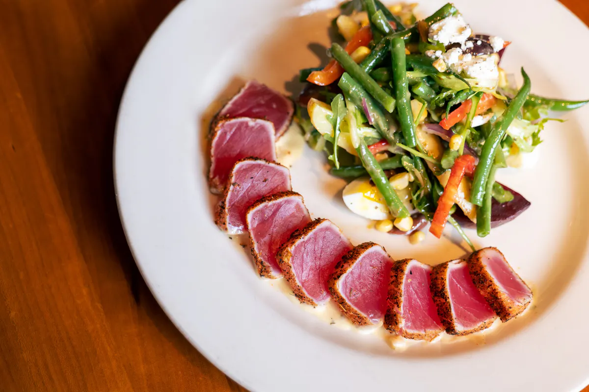 a plate of food on a table