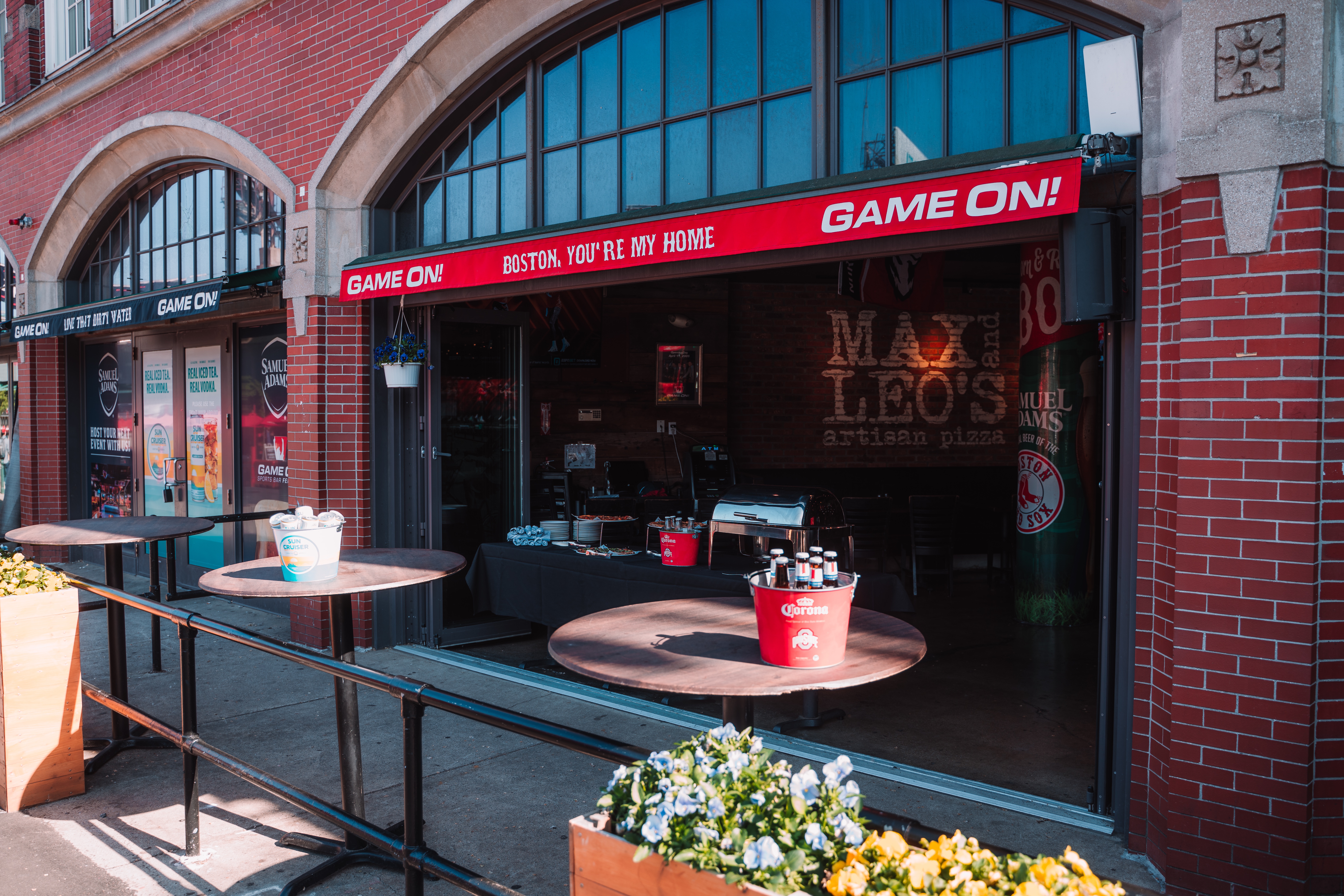 a store in a brick building