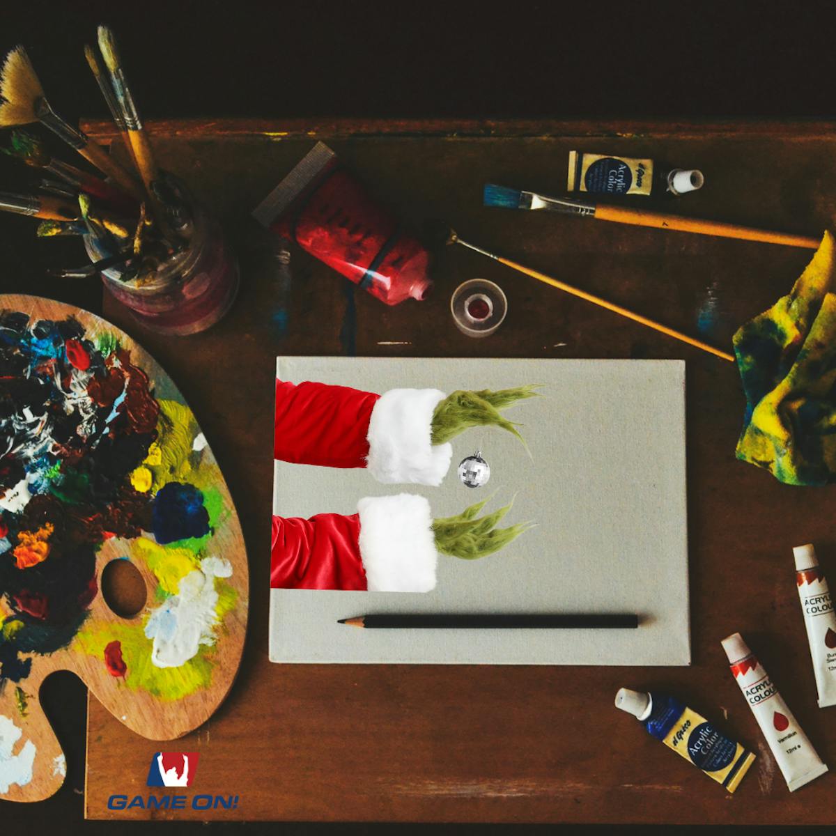 grinch paint night game on boston