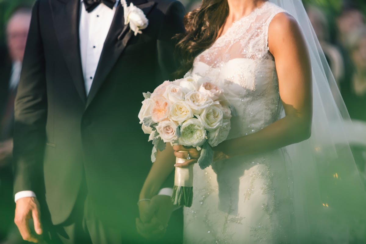a person in a wedding dress