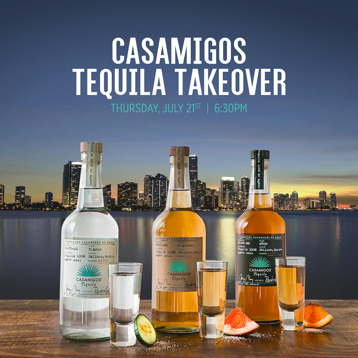 three bottles of casamigos