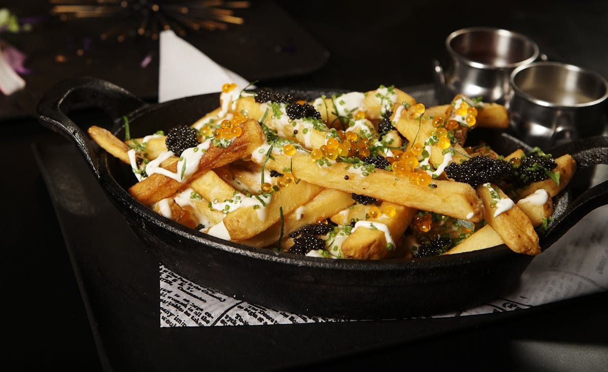 a pan of food on a plate