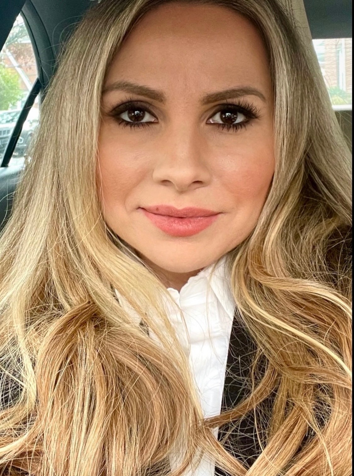 a woman taking a selfie