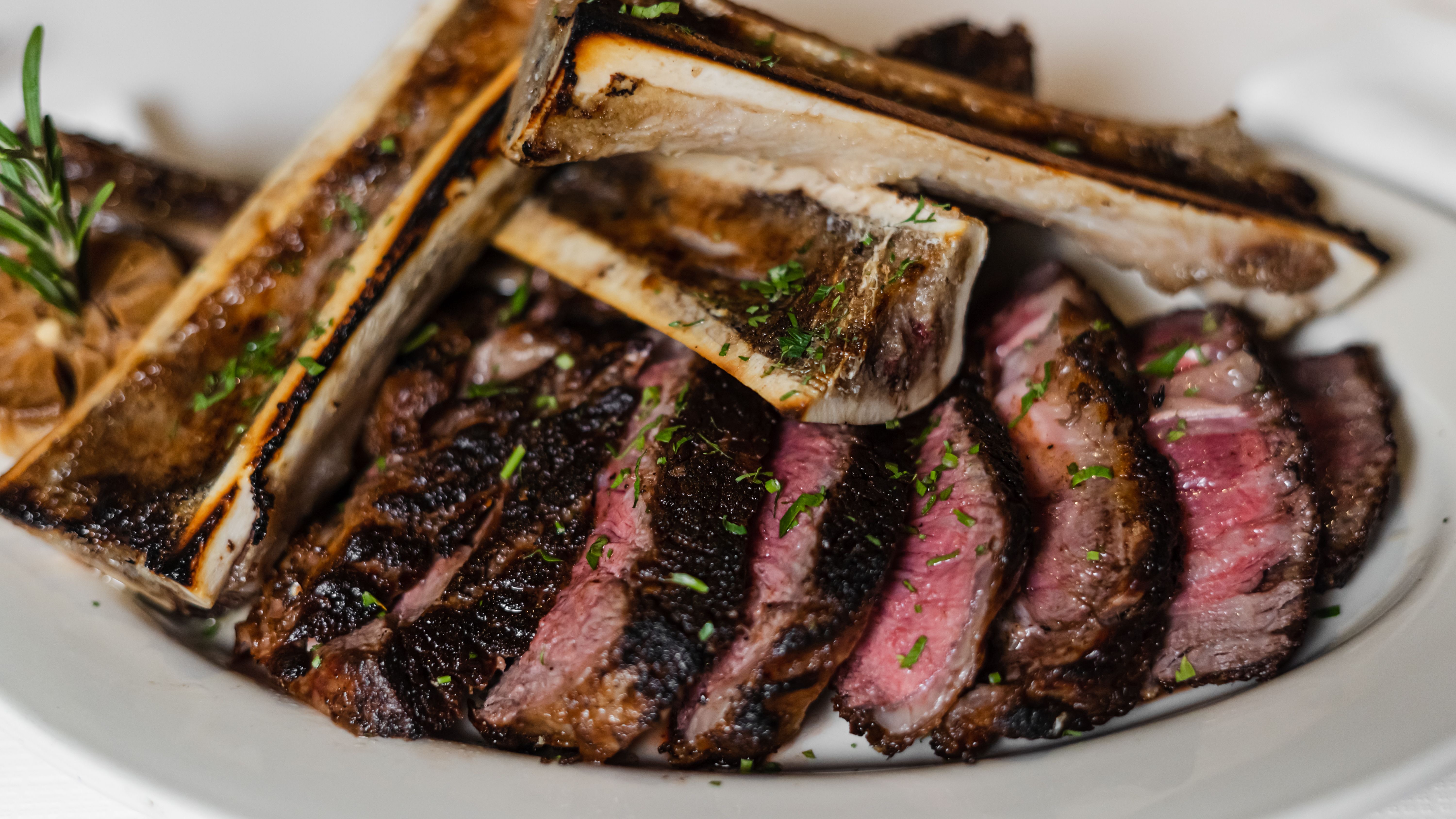 a close up of food on a plate