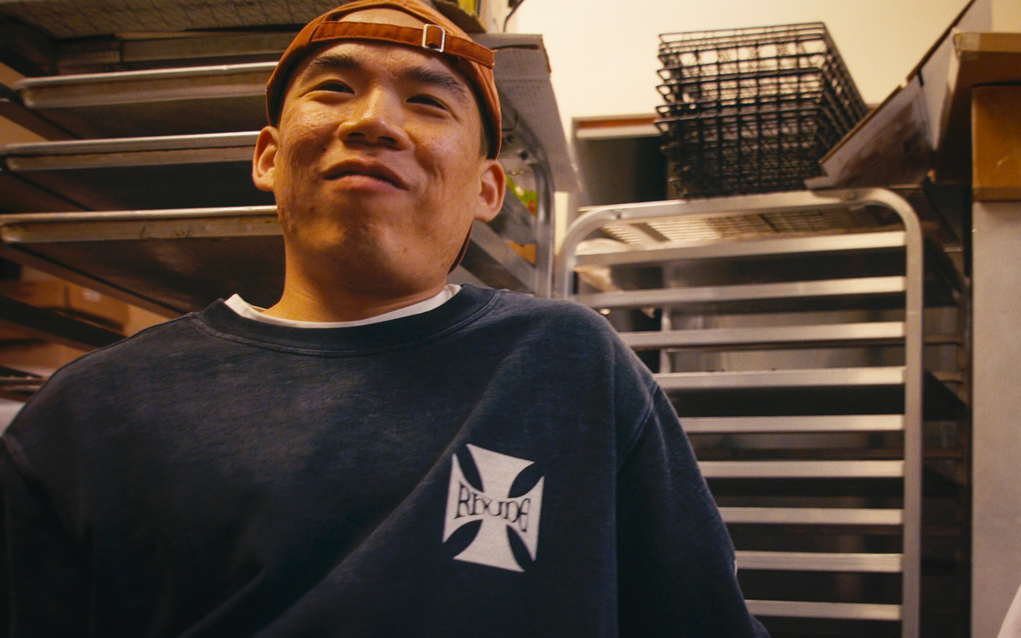 a man looking at the camera