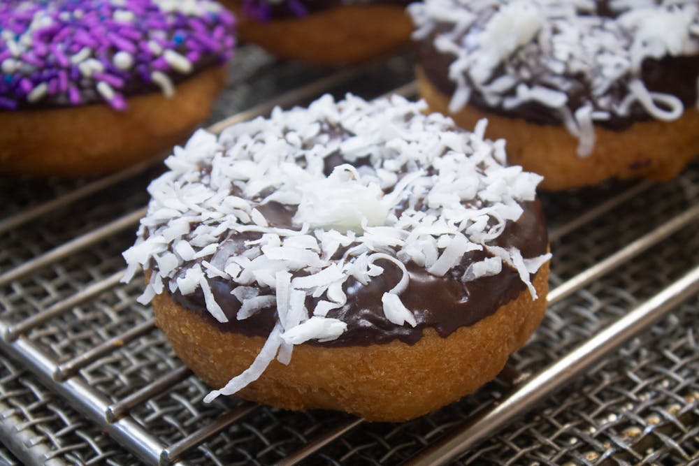 a piece of cake sitting on top of a table