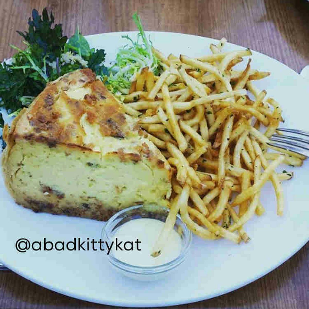 a plate of food on a table