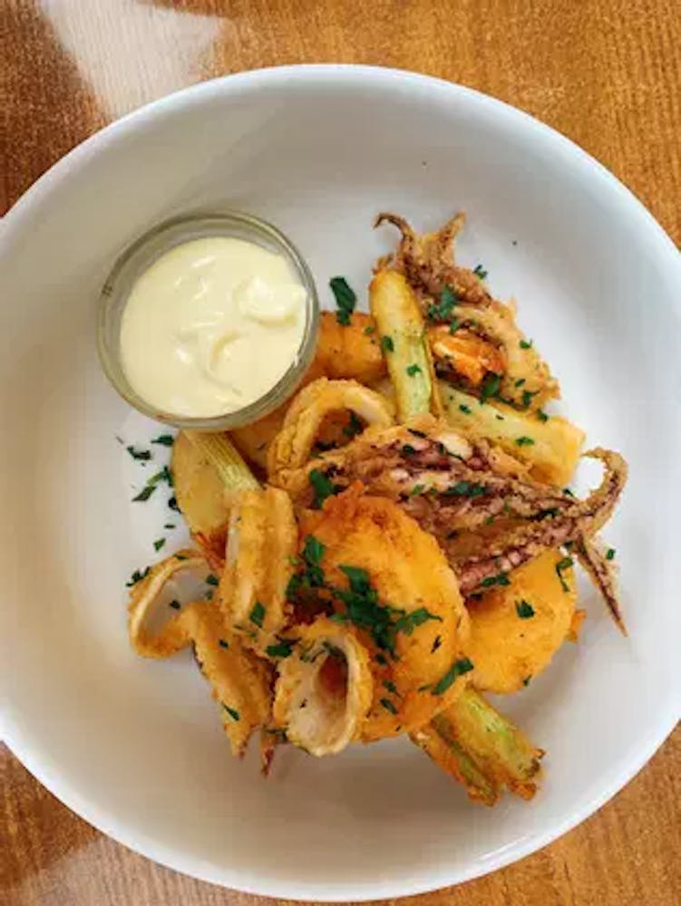 a plate of food on a table