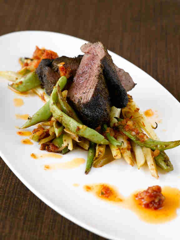 a plate of food on a table