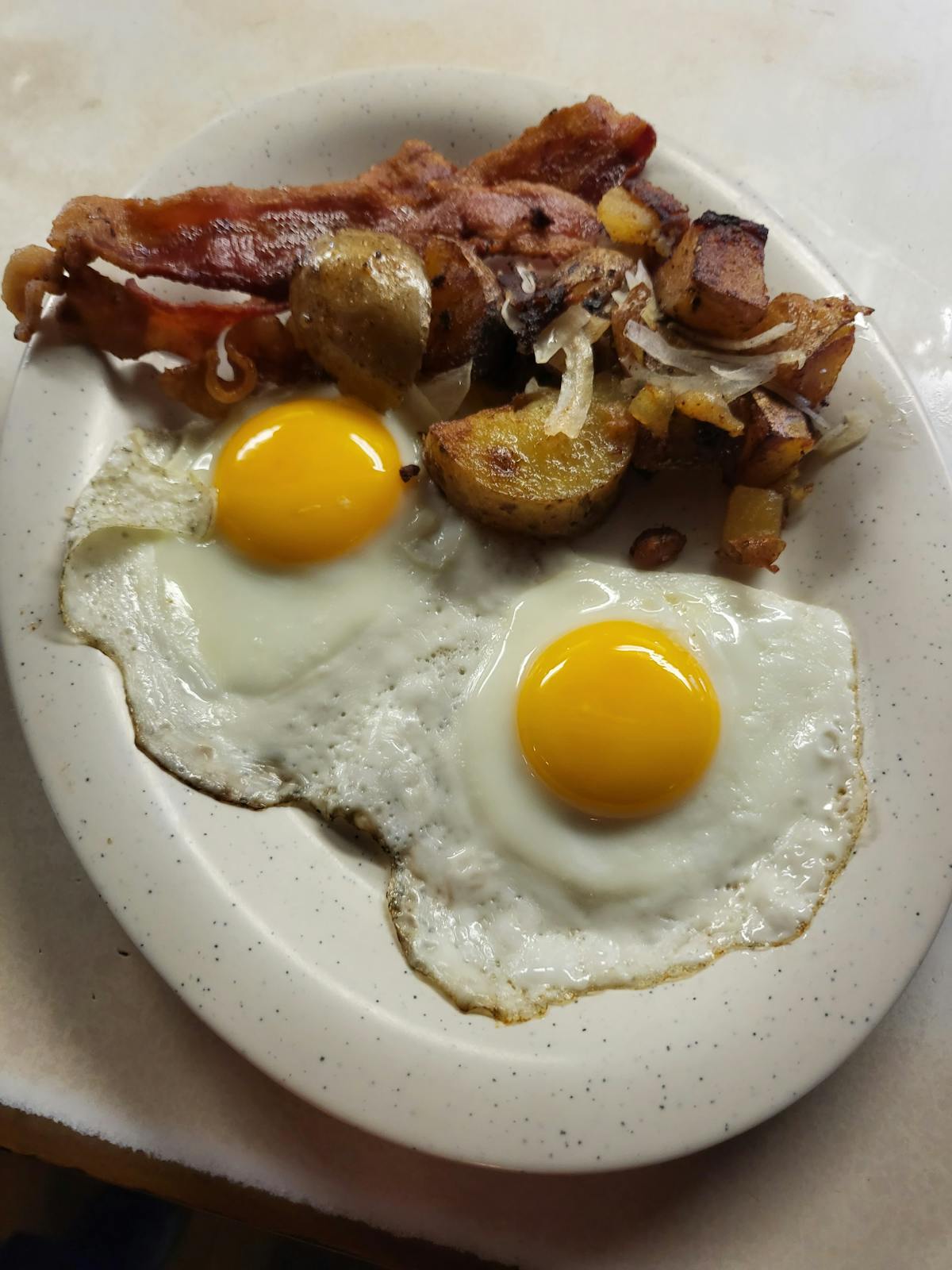 an egg on a plate