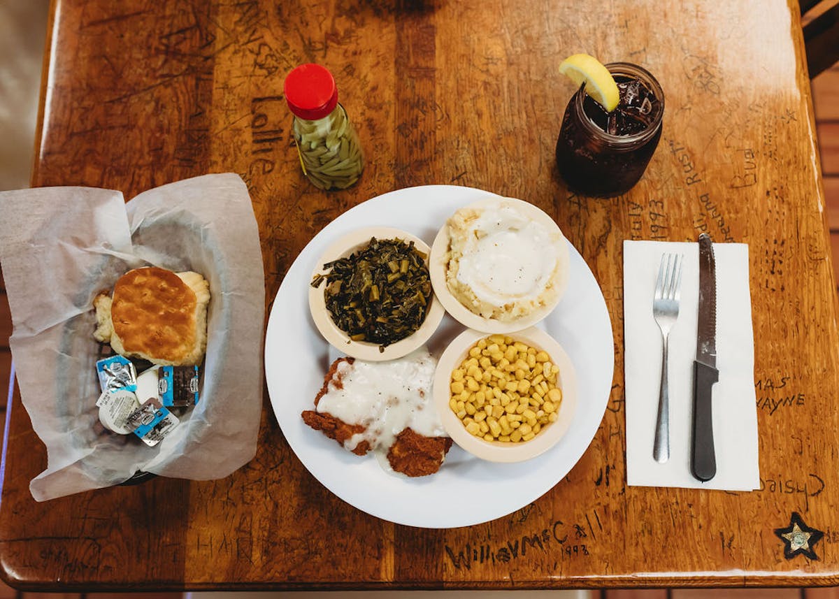 a plate of food on a table