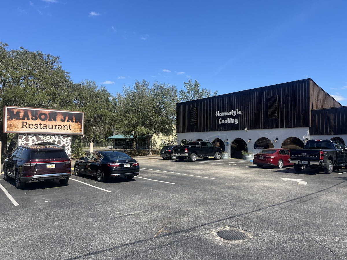 a car parked in a parking lot