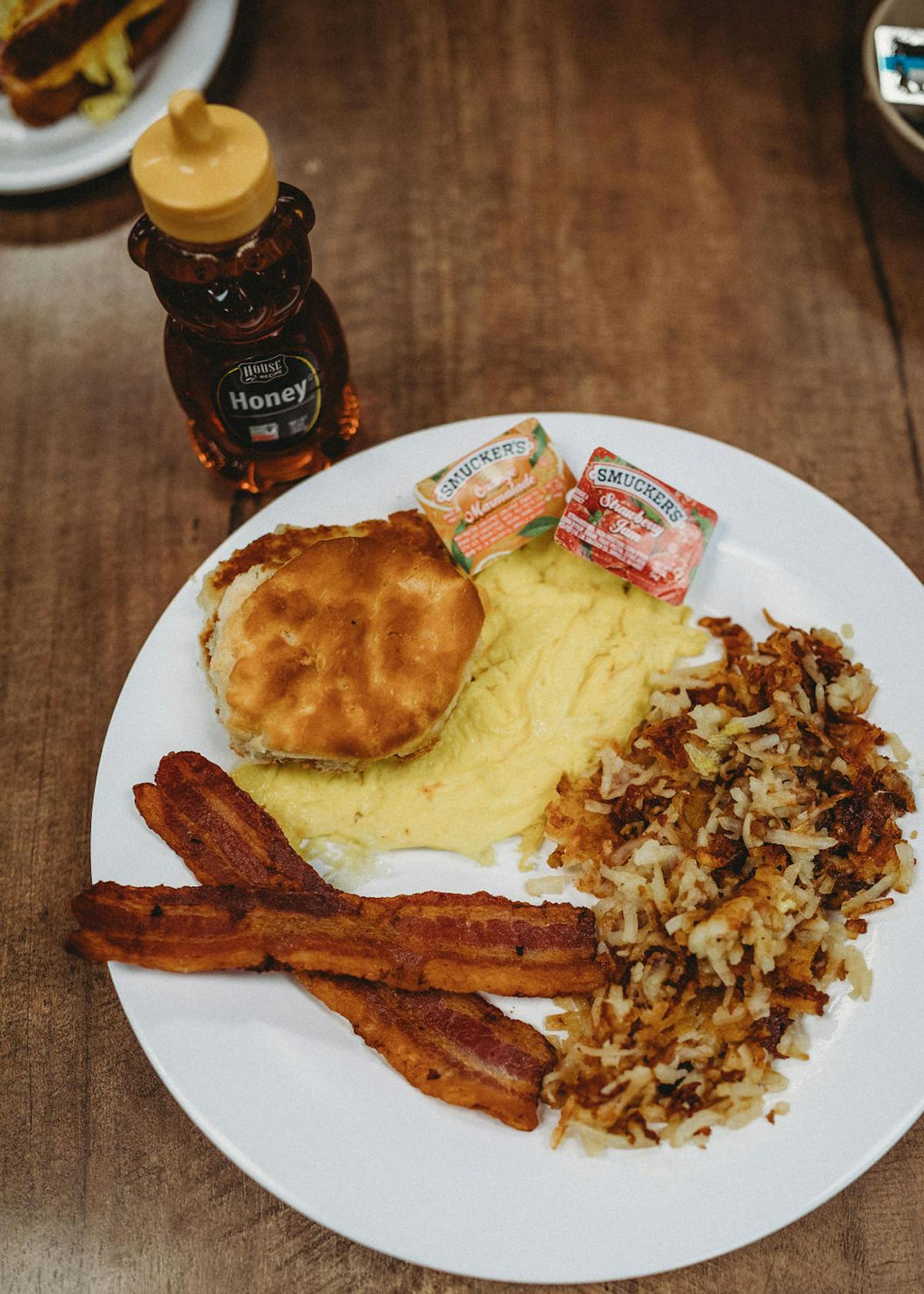 a plate of food on a table