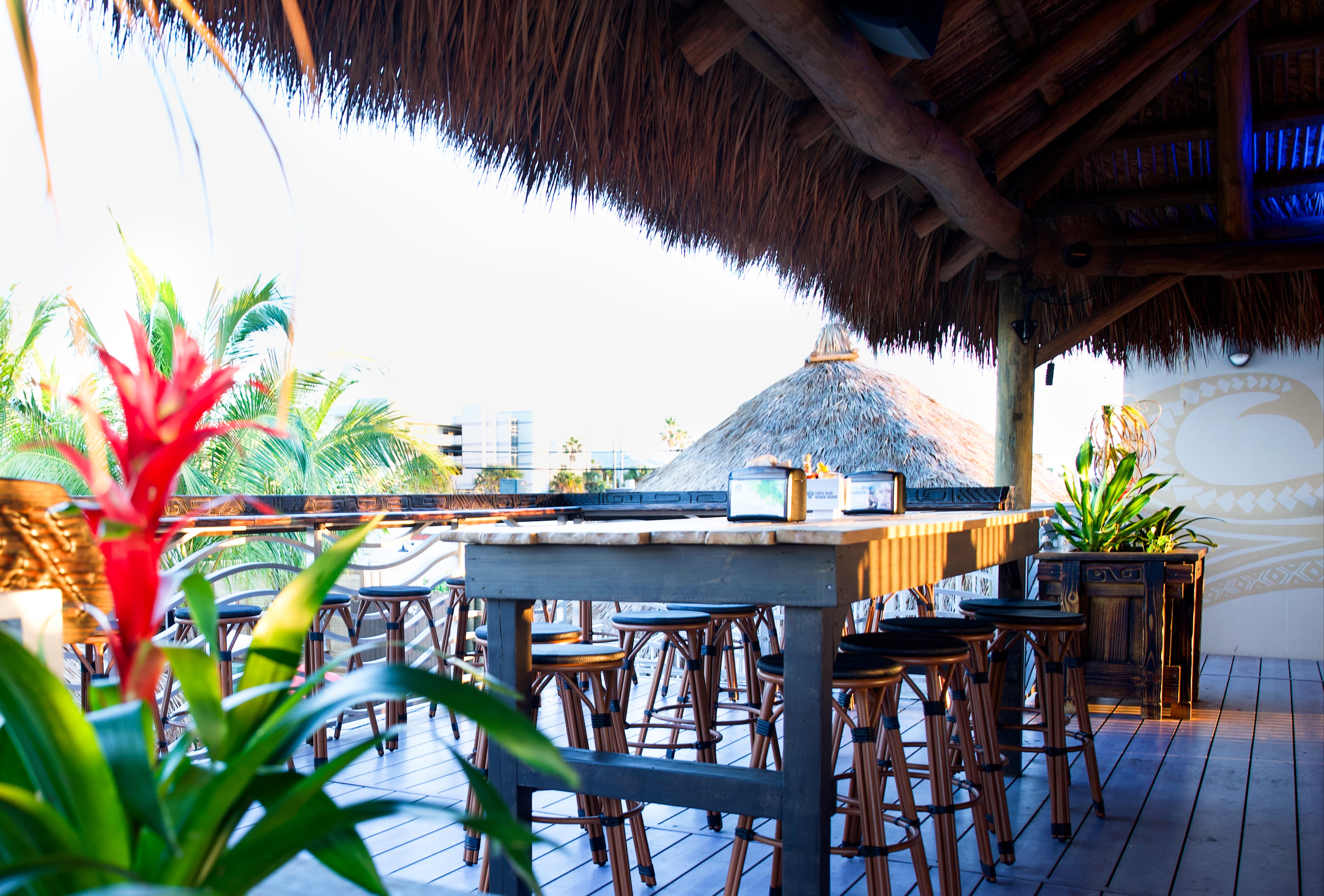 a pool table in a restaurant